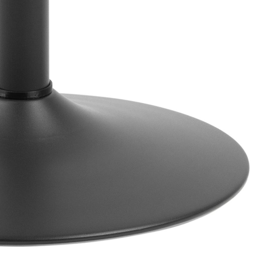Ibika Wooden Round Bar Table With Metal Base In Matt Black