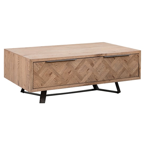 Idaho Wooden 1 Drawer Coffee table In Aged Grey Oak FiF