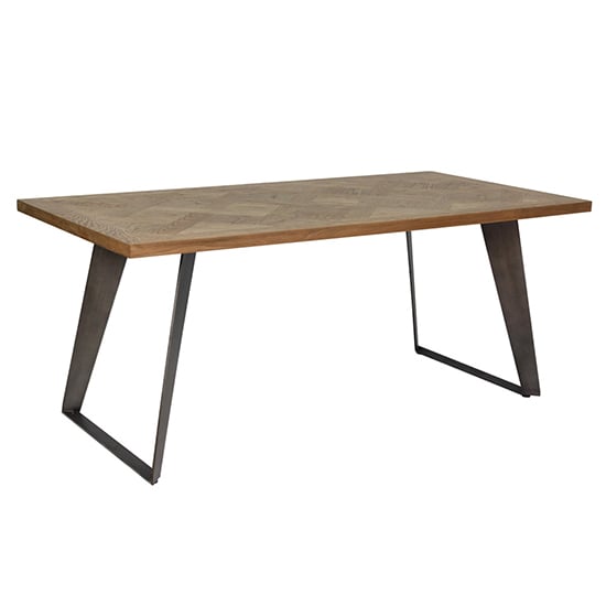 Idaho Wooden 180cm Dining Table In Aged Grey Oak