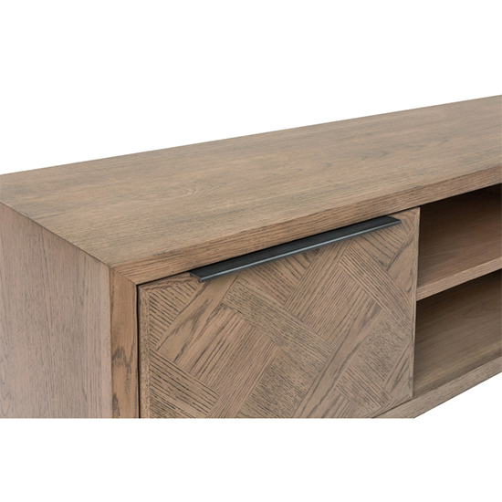 Idaho Wooden 2 Doors And 1 Shelf TV Stand In Aged Grey Oak_3