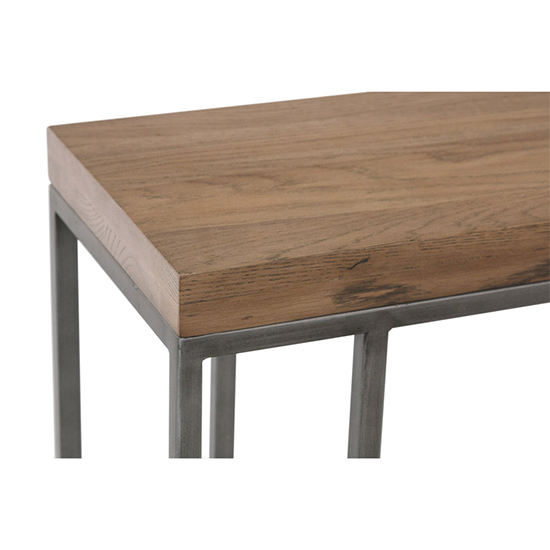 Idaho Wooden Side Table In Aged Grey Oak_4