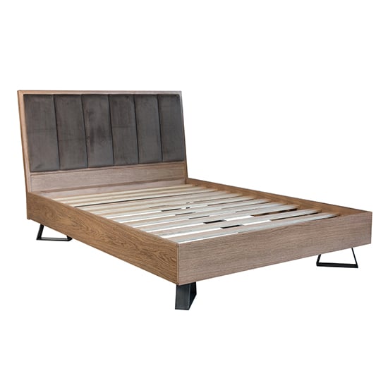 Idaho Wooden Super King Size Bed In Aged Grey Oak