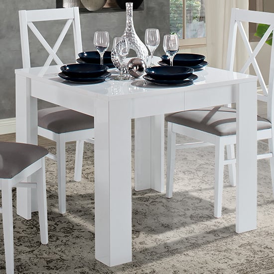 Idea Extending Wooden Dining Table In White High Gloss_5