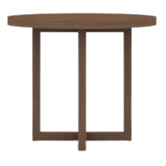 Photo of Iden wooden dining table round in walnut