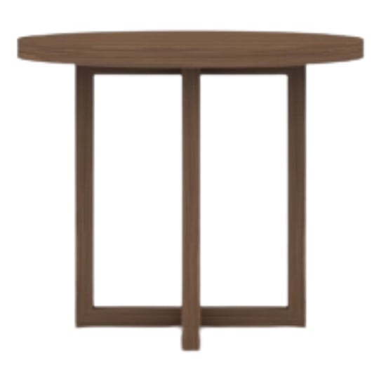 Iden Wooden Dining Table Round In Walnut