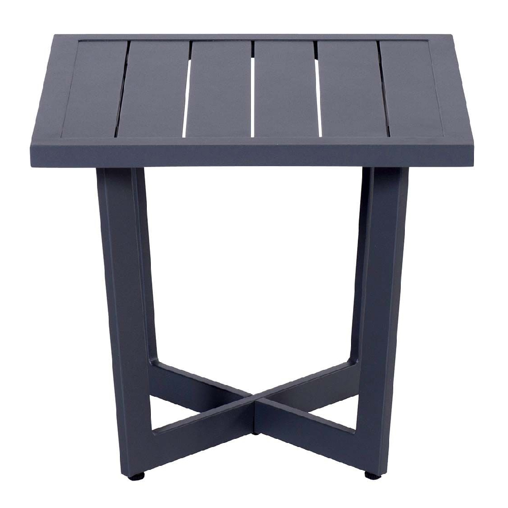 Idriya Small Aluminium Garden Side Table In Black