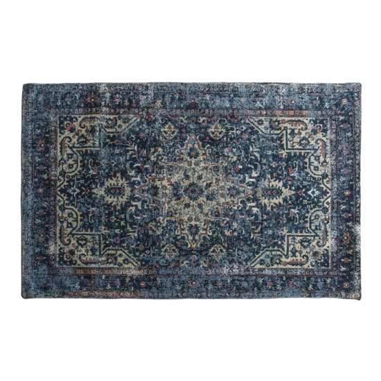 Iglezia Large Fabric Upholstered Rug In Dark Teal