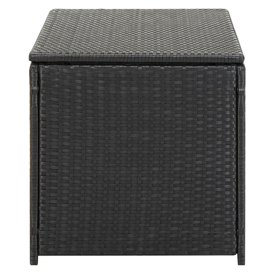 Ijaya 100cm Poly Rattan Garden Storage Box In Black