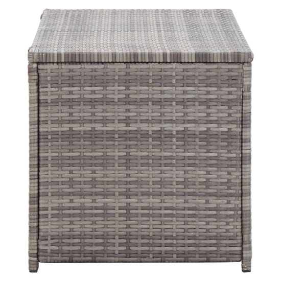 Ijaya 100cm Poly Rattan Garden Storage Box In Grey