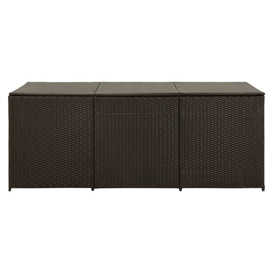 Ijaya 180cm Poly Rattan Garden Storage Box In Brown