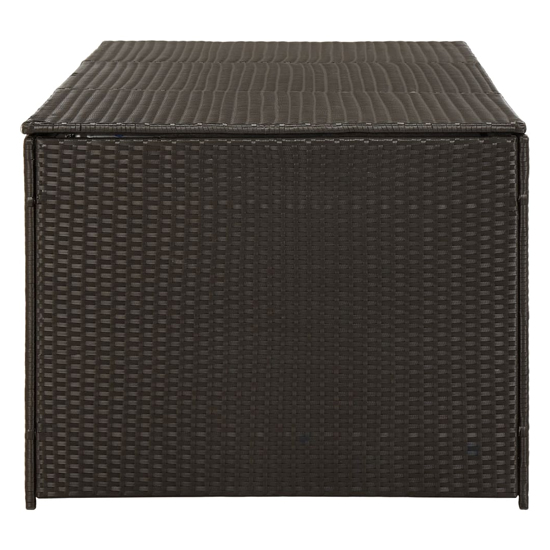 Ijaya 180cm Poly Rattan Garden Storage Box In Brown