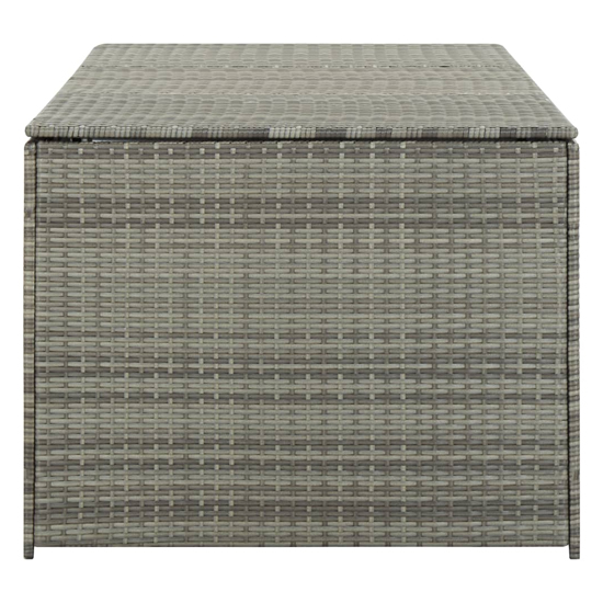 Ijaya 180cm Poly Rattan Garden Storage Box In Grey