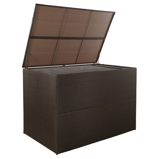 Ijaya Poly Rattan Garden Storage Box In Brown Furniture in Fashion
