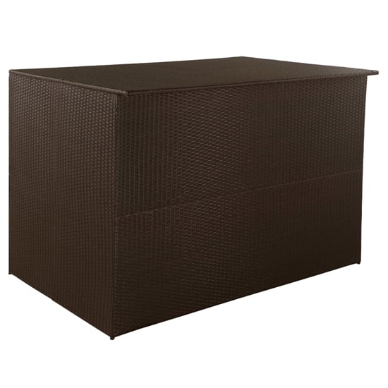Product photograph of Ijaya Poly Rattan Garden Storage Box In Brown from Furniture in Fashion