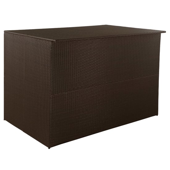 Photo of Ijaya poly rattan garden storage box in brown