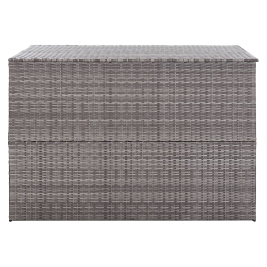 Ijaya Poly Rattan Garden Storage Box In Grey
