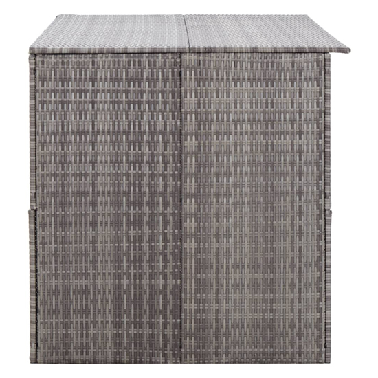 Ijaya Poly Rattan Garden Storage Box In Grey