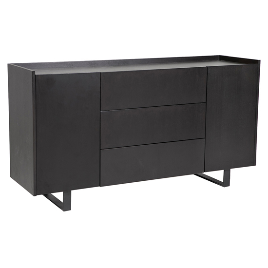 Iker Wooden Sideboard With 2 Doors And 3 Drawers In Grey
