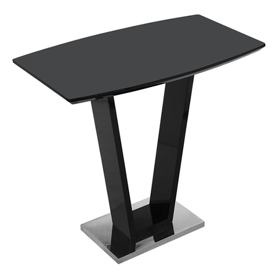 Ilko Rectangular Glass Top High Gloss Bar Table In Black_2