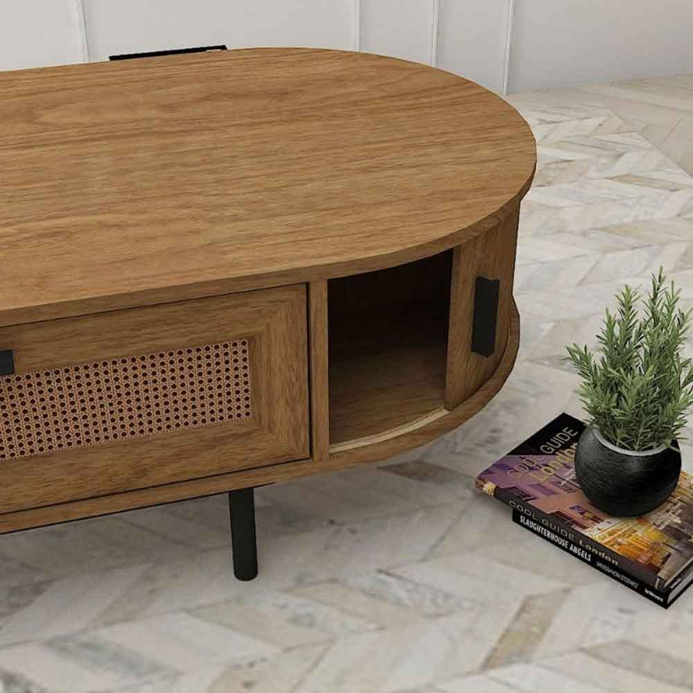 Ilford Wooden Coffee Table With 1 Drawer In Light Oak