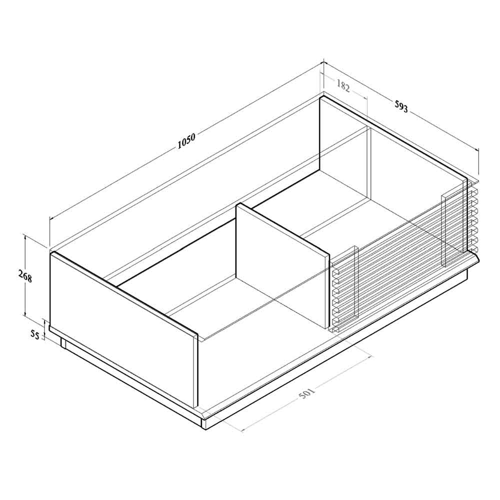 Ilford Wooden Coffee Table With 1 Sliding Door In Columbian Walnut