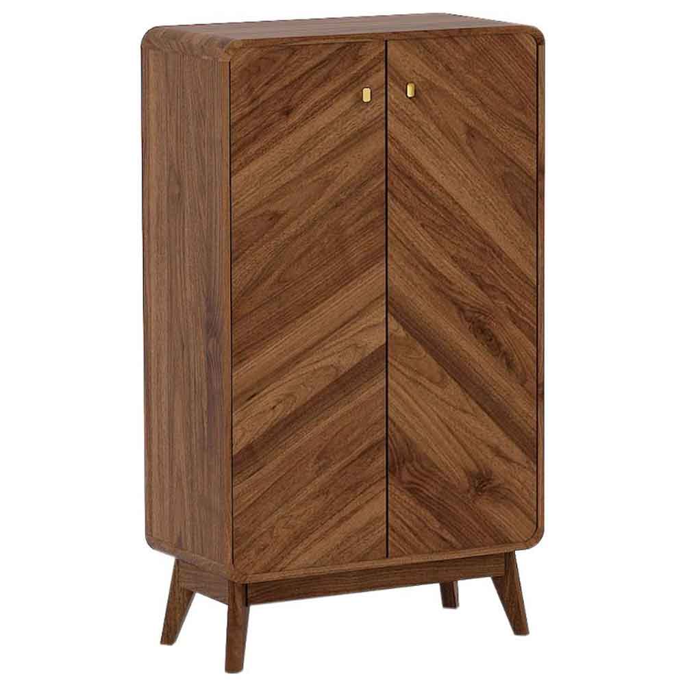 Ilford Wooden Storage Cabinet With 2 Doors In Columbian Walnut