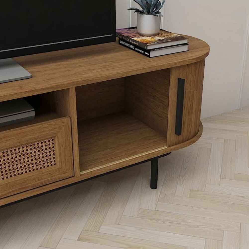 Ilford Wooden TV Stand With 1 Drawer In Light Oak