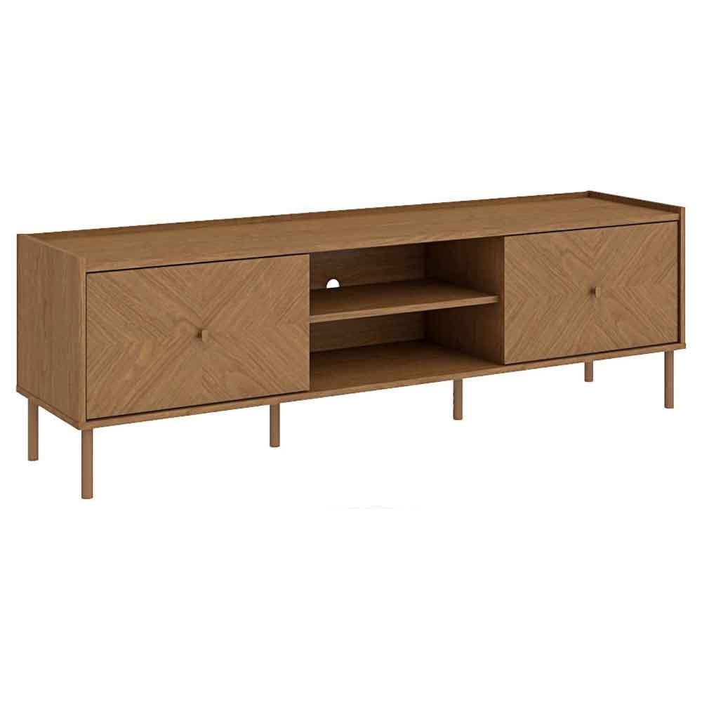 Ilford Wooden TV Stand With 2 Doors In Light Oak