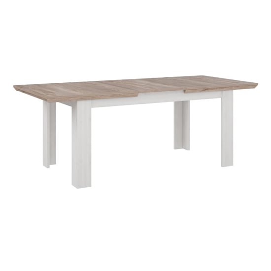 Read more about Iloilo extending wooden dining table in nelson oak snowy oak