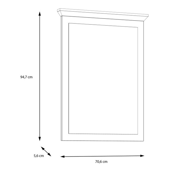Iloilo Wall Mirror With Nelson Oak And Snowy Oak Wooden Frame