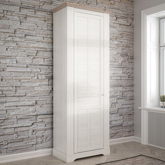 Read more about Iloilo wooden hallway wardrobe 1 door in nelson oak snowy oak