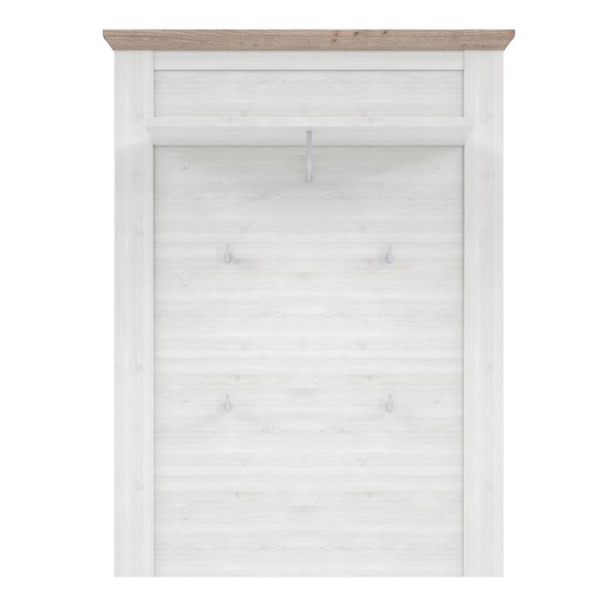 Iloilo Wooden Wall Coat Rack Panel In Nelson Oak And Snowy Oak