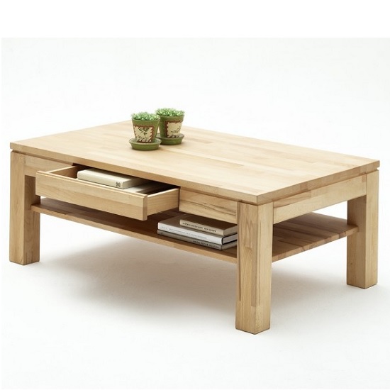 Read more about Julien wooden coffee table rectangular in beech heartwood