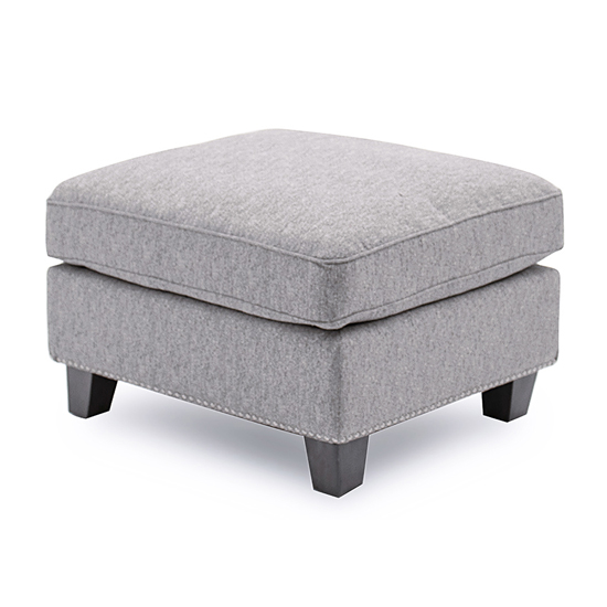 Imogen Fabric Upholstered Ottoman In Grey Furniture in Fashion