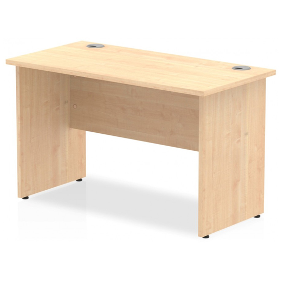 Read more about Impales 600mm computer desk in maple with panel end leg
