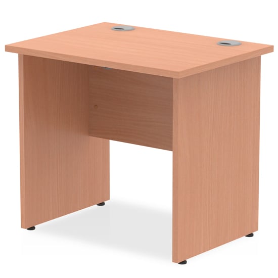 Read more about Impels 800mm computer desk in beech with panel end leg