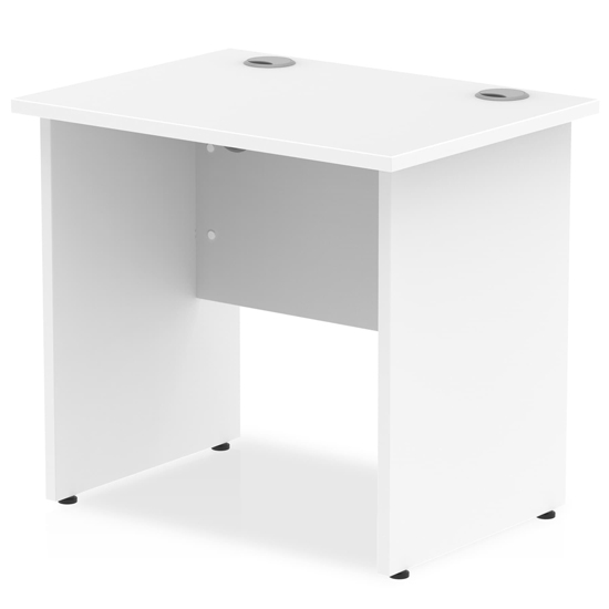 Read more about Impels 800mm computer desk in white with panel end leg
