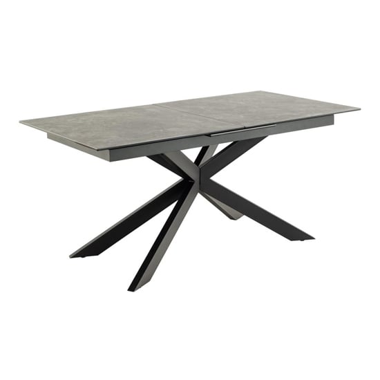 Imperia Extending Ceramic Dining Table In Fairbanks Black