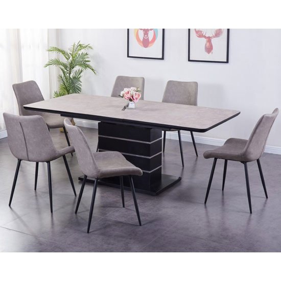Imperia Extending Tufftop Dining Table In Light Grey_2