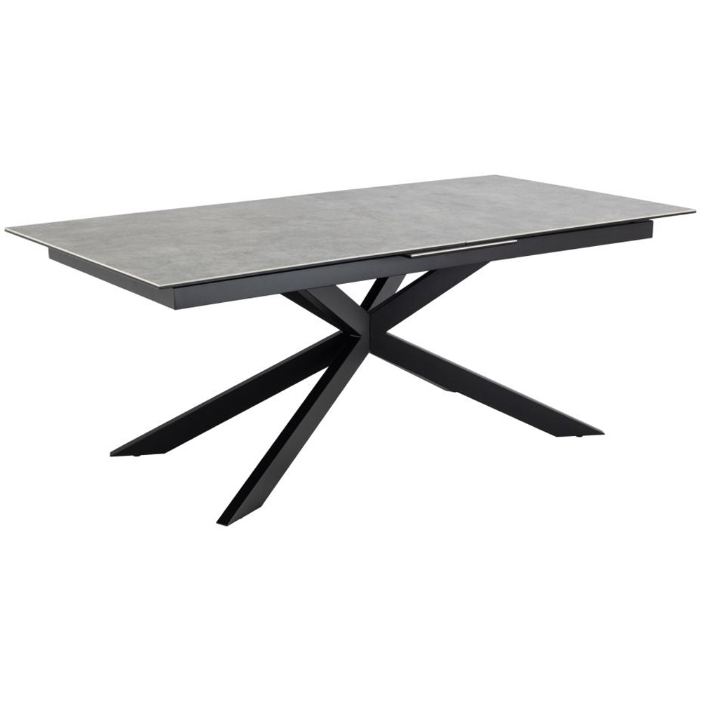 Imperia Large Ceramic Extending Dining Table In Grey Anista