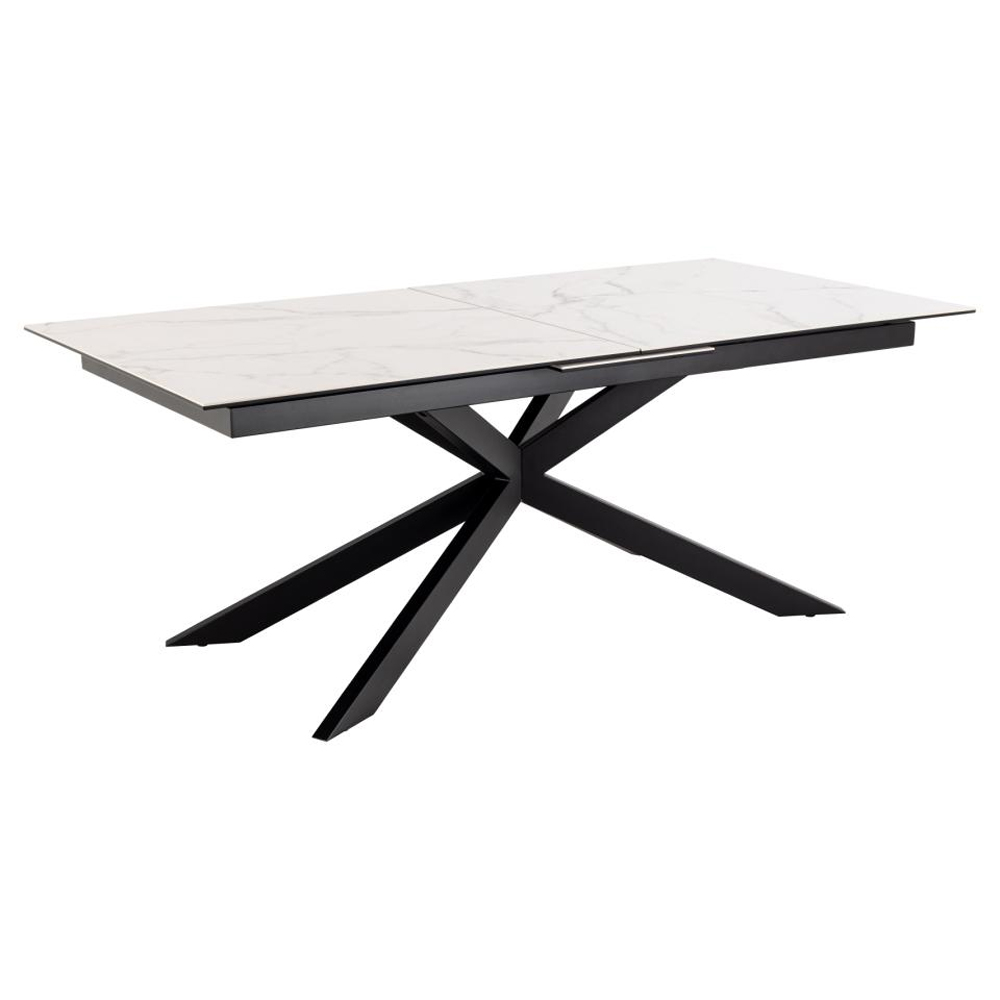 Imperia Large Ceramic Extending Dining Table In White Akranes