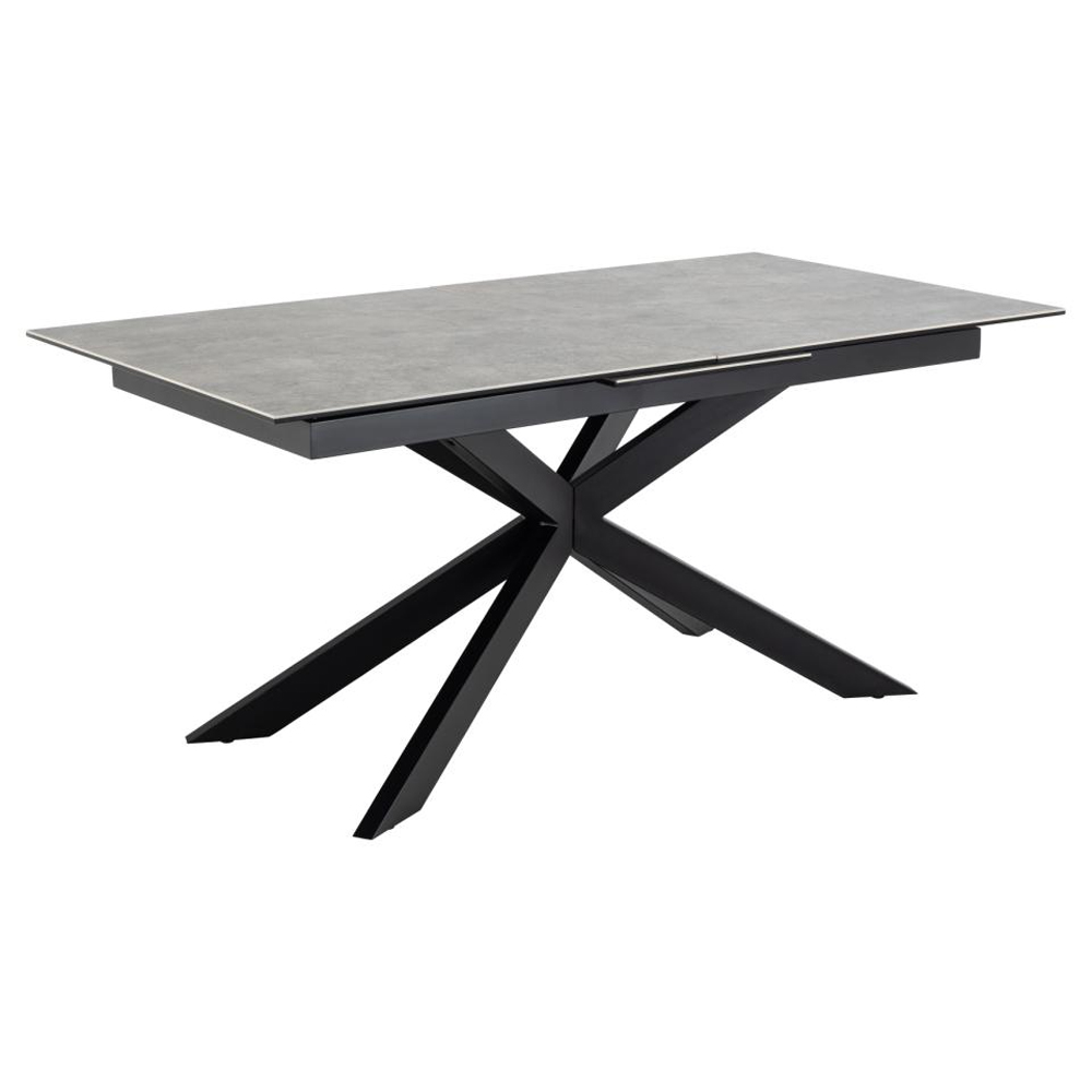 Imperia Small Ceramic Extending Dining Table In Grey Anista