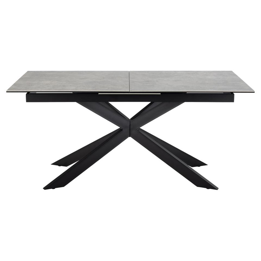 Imperia Small Ceramic Extending Dining Table In Grey Anista