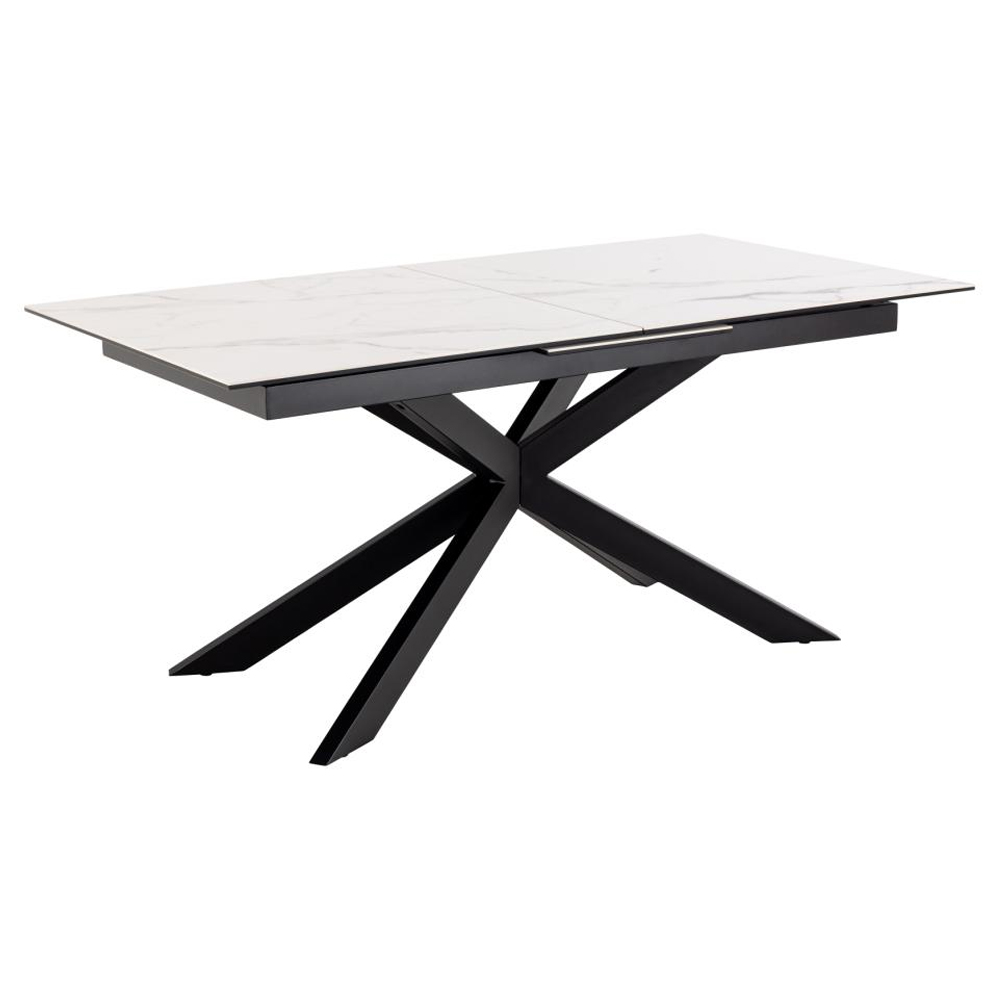 Imperia Small Ceramic Extending Dining Table In White Akranes