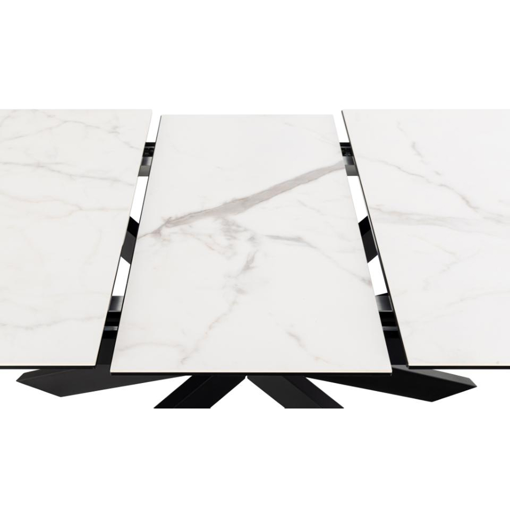 Imperia Small Ceramic Extending Dining Table In White Akranes