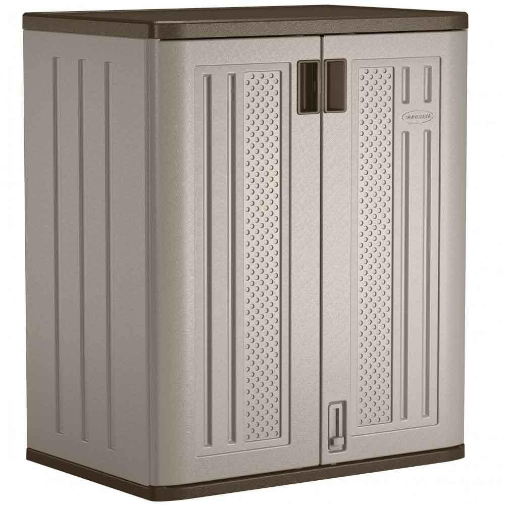 Imperial Reinforced Resin Garden Base Storage Cabinet in Light Brown
