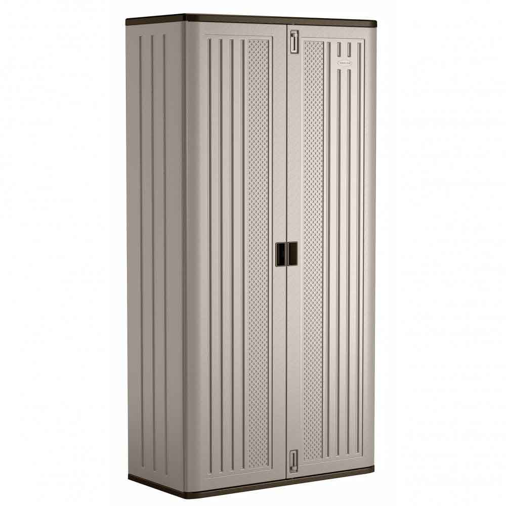 Imperial Reinforced Resin Garden Mega Tall Storage Cabinet in Light Brown