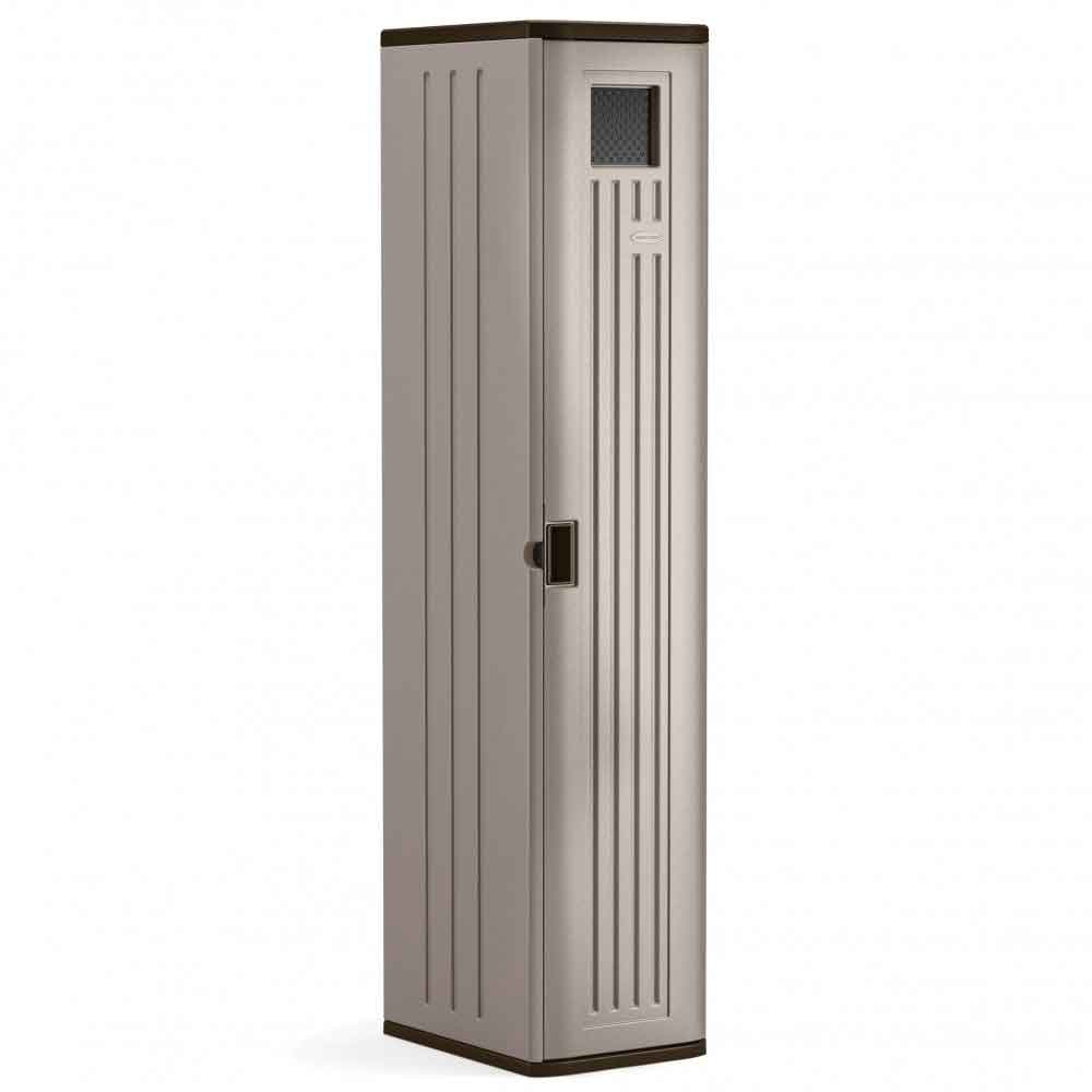 Imperial Reinforced Resin Garden Tall Storage Locker in Light Brown
