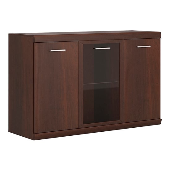 Product photograph of Impro Wooden Sideboard In Dark Mahogany With 3 Doors from Furniture in Fashion
