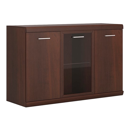 Photo of Impro wooden sideboard in dark mahogany with 3 doors